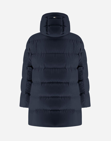 LONG JACKET IN ARENDELLE AND MONOGRAM Navy Blue