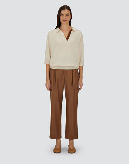 TROUSERS IN ALTERNATIVE LEATHER Leather