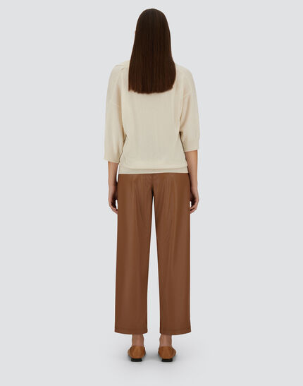 TROUSERS IN ALTERNATIVE LEATHER Leather