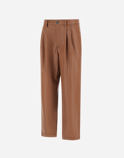 TROUSERS IN ALTERNATIVE LEATHER Leather