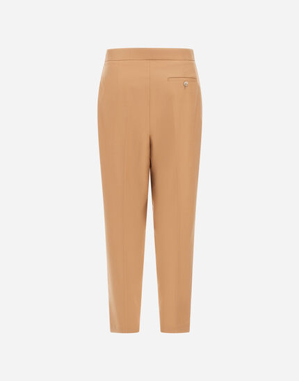 TROUSERS IN FLUID WOOL Camel