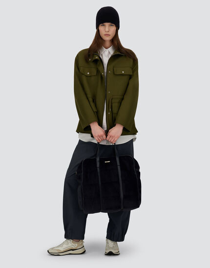 COTTON FEEL TROUSERS Navy Blue