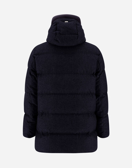 JACKET IN CASHMERE, SILK AND ECOAGE Navy Blue