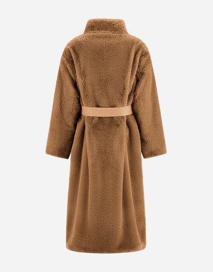 REVERSIBLE COAT IN SOFT ALTERNATIVE FUR AND PURE CASHMERE Camel