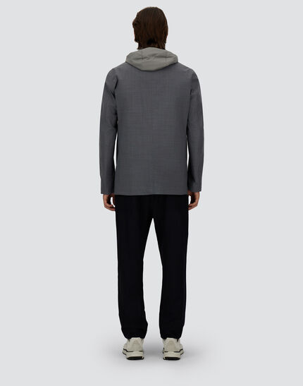 WOOL, ECOAGE AND 3-LAYER MEMBRANE PEA COAT Grey