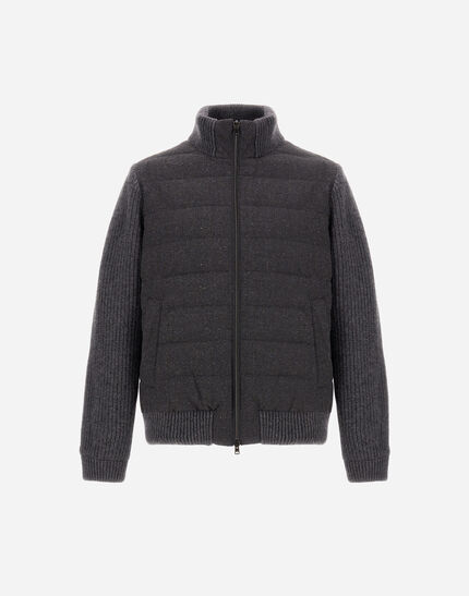 RESORT JACKET IN WOOL KNICKERBOCKER Iron 1 RESORT JACKET IN WOOL KNICKERBOCKER Iron