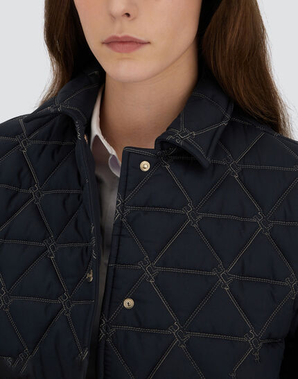 JACKET IN ARENDELLE AND NYLON ULTRALIGHT Navy Blue