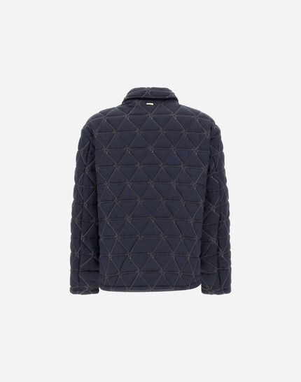 JACKET IN ARENDELLE AND NYLON ULTRALIGHT Navy Blue