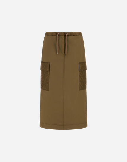 SKIRT IN COTTON FEEL AND NYLON CHAMONIX Military 1 SKIRT IN COTTON FEEL AND NYLON CHAMONIX Military