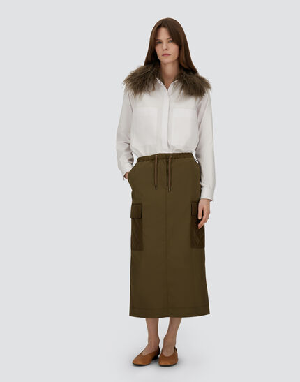 SKIRT IN COTTON FEEL AND NYLON CHAMONIX Military 2 SKIRT IN COTTON FEEL AND NYLON CHAMONIX Military