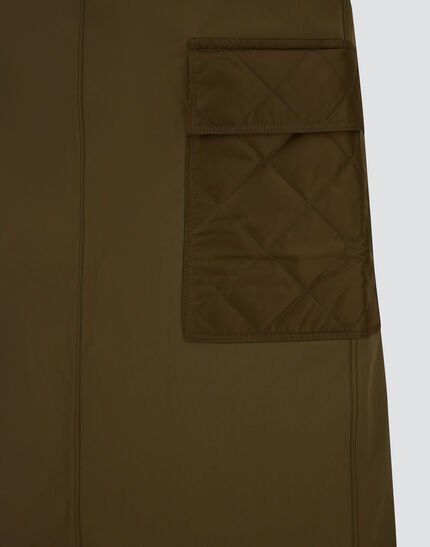 SKIRT IN COTTON FEEL AND NYLON CHAMONIX Military 3 SKIRT IN COTTON FEEL AND NYLON CHAMONIX Military