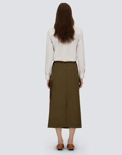 SKIRT IN COTTON FEEL AND NYLON CHAMONIX Military 5 SKIRT IN COTTON FEEL AND NYLON CHAMONIX Military