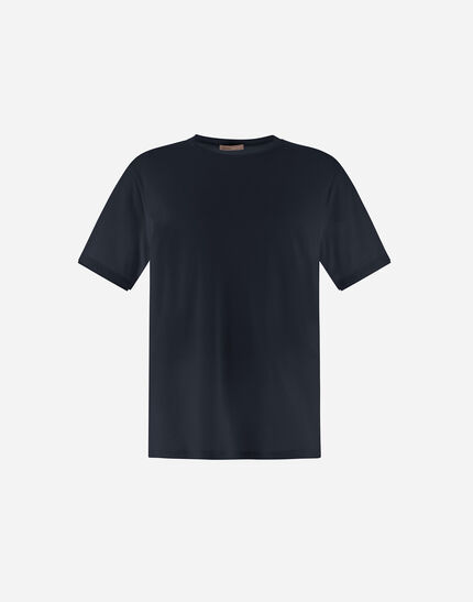 RESORT T-SHIRT IN BASIC COTTON & LIGHT STRETCH NYLON Navy Blue
