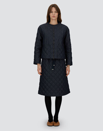 DENIM-EFFECT COTTON JACKET Navy Blue