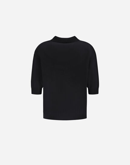POLO SHIRT IN PURE CASHMERE Black
