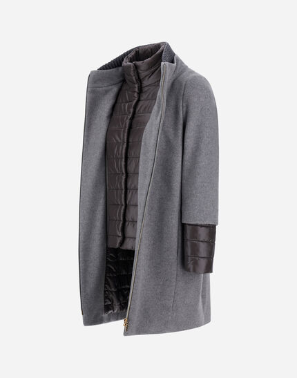 COAT IN NEW CASHMERE AND NYLON ULTRALIGHT Grey