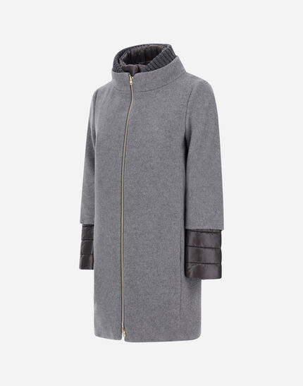 COAT IN NEW CASHMERE AND NYLON ULTRALIGHT Grey