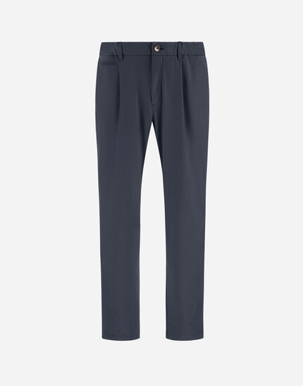 TROUSERS IN SUEDE EFFECT AND CHANGING NYLON Resort Blue 1 TROUSERS IN SUEDE EFFECT AND CHANGING NYLON Resort Blue