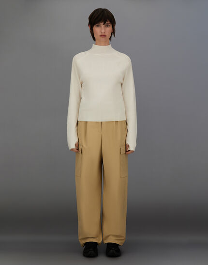 LAMINAR CARGO TROUSERS IN COMFORT TECH Camel