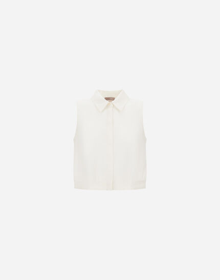 RESORT BLOUSE IN NEW LINO White 1 RESORT BLOUSE IN NEW LINO White