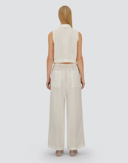 RESORT BLOUSE IN NEW LINO White 5 RESORT BLOUSE IN NEW LINO White