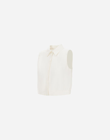 RESORT BLOUSE IN NEW LINO White 6 RESORT BLOUSE IN NEW LINO White