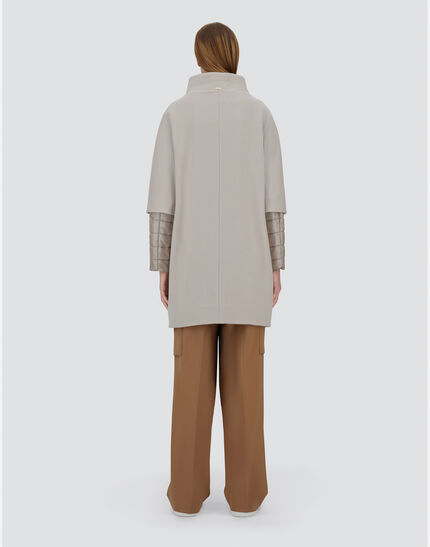 COAT IN LUXURY WOOL AND NYLON ULTRALIGHT Light Beige 10 COAT IN LUXURY WOOL AND NYLON ULTRALIGHT Light Beige