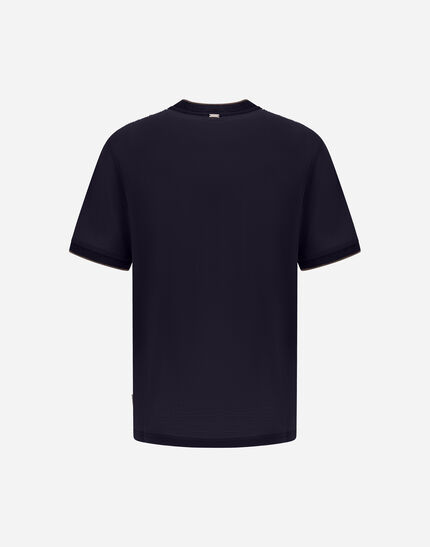 T-SHIRT IN SOFT WOOL JERSEY Navy Blue