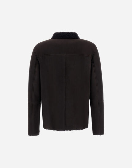 JACKET IN LAMB SHEARLING Dark Chocolate 3 JACKET IN LAMB SHEARLING Dark Chocolate