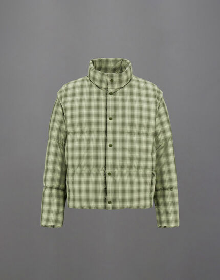 LAMINAR JACKET IN CHECK WOVEN Sage