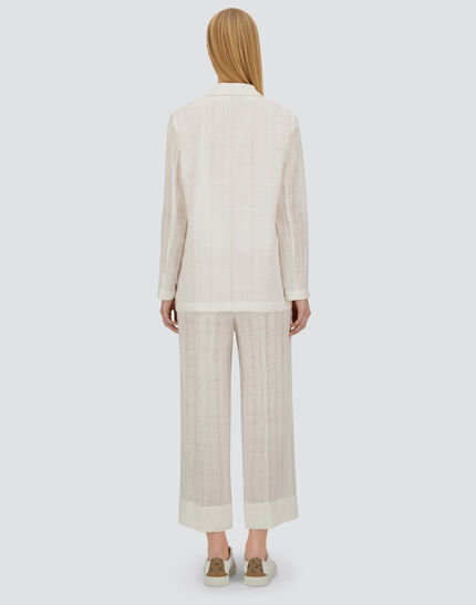RESORT BLAZER IN CHECK LINEN White 5 RESORT BLAZER IN CHECK LINEN White