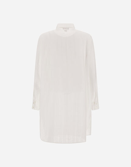 RESORT SHIRT IN CHECK LINEN White