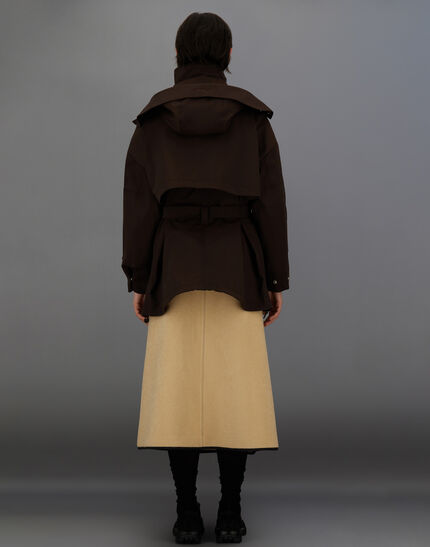 LAMINAR PARKA IN TWILL 2LAYER METALLIC Coffee