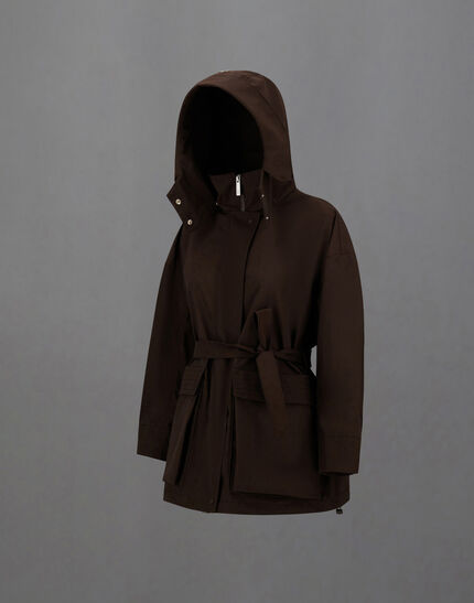 LAMINAR PARKA IN TWILL 2LAYER METALLIC Coffee