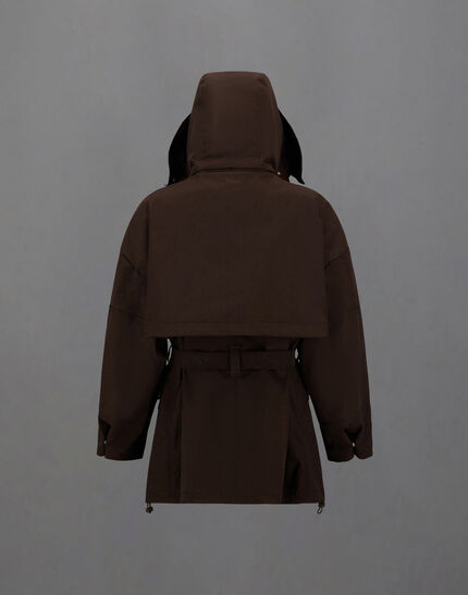 LAMINAR PARKA IN TWILL 2LAYER METALLIC Coffee
