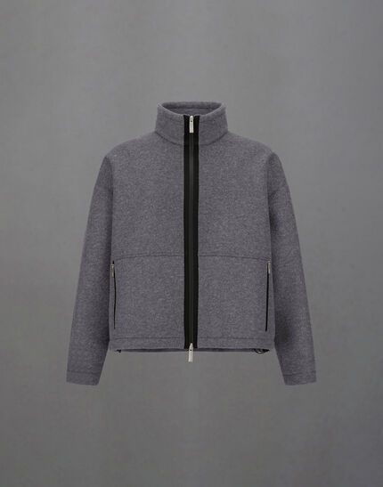 LAMINAR JACKET IN TECHNICAL WOOL Grey