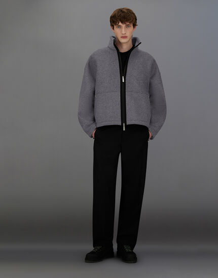 LAMINAR JACKET IN TECHNICAL WOOL Grey