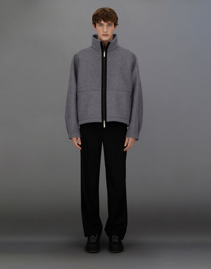 LAMINAR JACKET IN TECHNICAL WOOL Grey