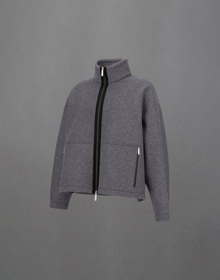LAMINAR JACKET IN TECHNICAL WOOL Grey