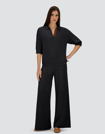 TROUSERS IN PURE CASHMERE Black 2 TROUSERS IN PURE CASHMERE Black
