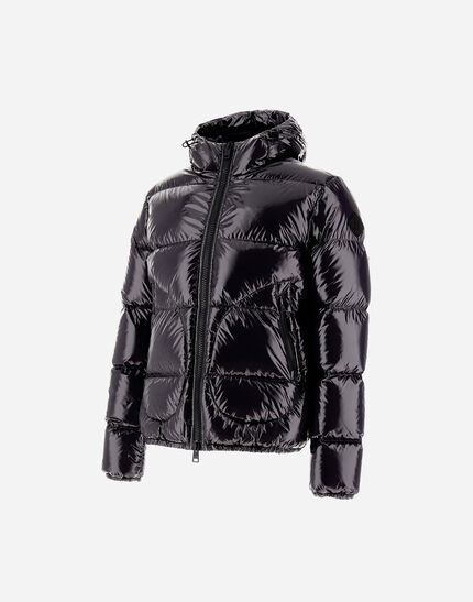BOMBER JACKET IN GLOSS Iron 3 BOMBER JACKET IN GLOSS Iron
