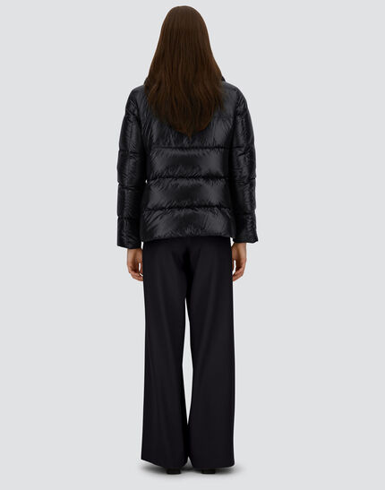 JACKET IN NYLON ULTRALIGHT AND LADY ALTERNATIVE FUR Black