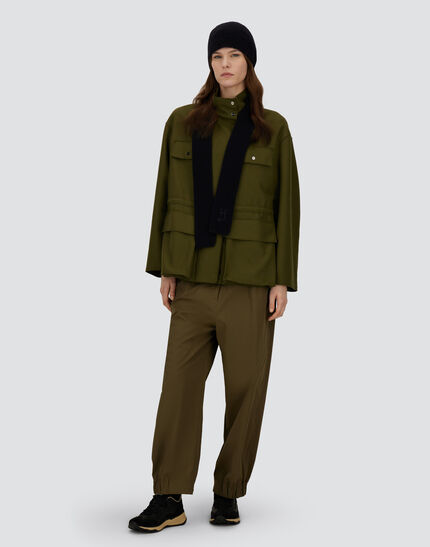 FIELD JACKET IN PURE WOOL CLOTH Military