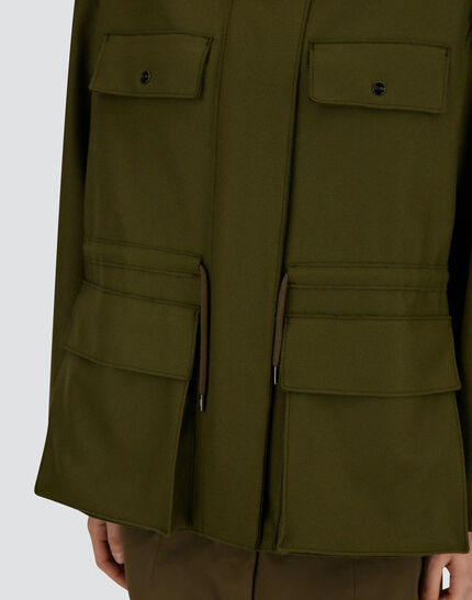 FIELD JACKET IN PURE WOOL CLOTH Military