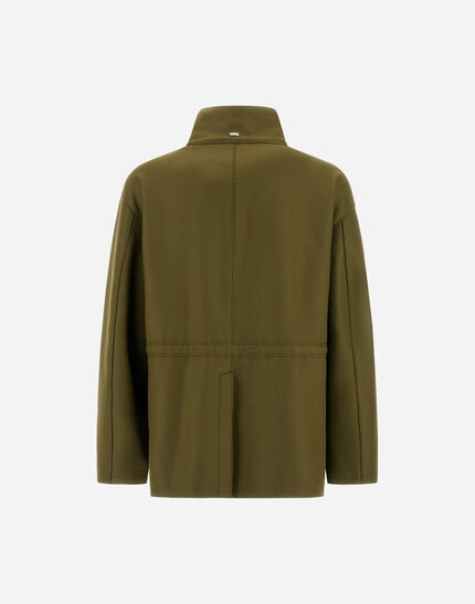 FIELD JACKET IN PURE WOOL CLOTH Military
