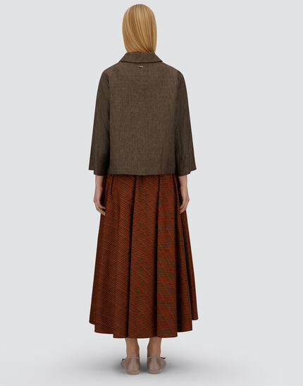 RESORT SHACKET IN NEW LINEN Dark Chocolate