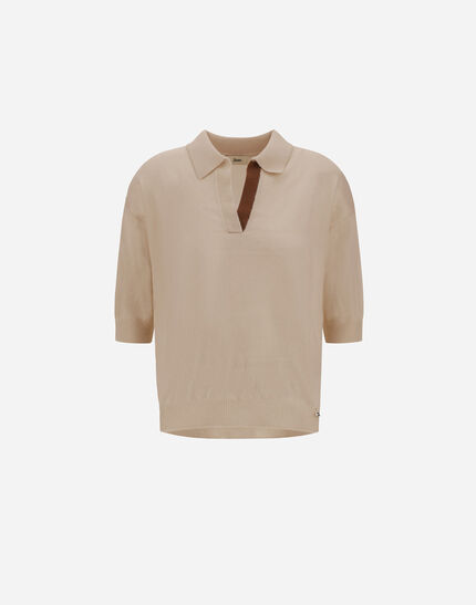 POLO SHIRT IN PURE CASHMERE Chantilly