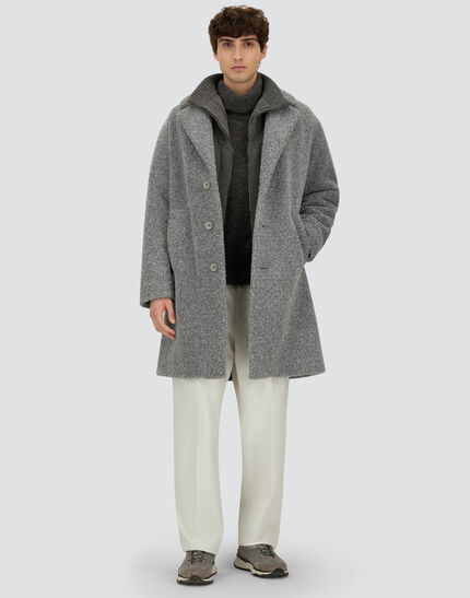 COAT IN MELANGE TEDDY Grey