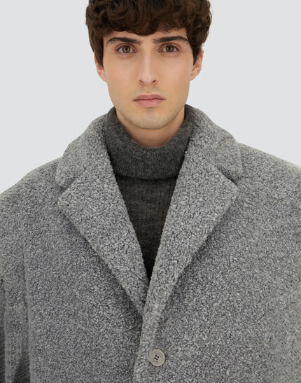COAT IN MELANGE TEDDY Grey