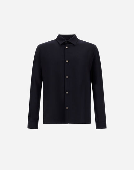 SHACKET IN FLUID WOOL Navy Blue